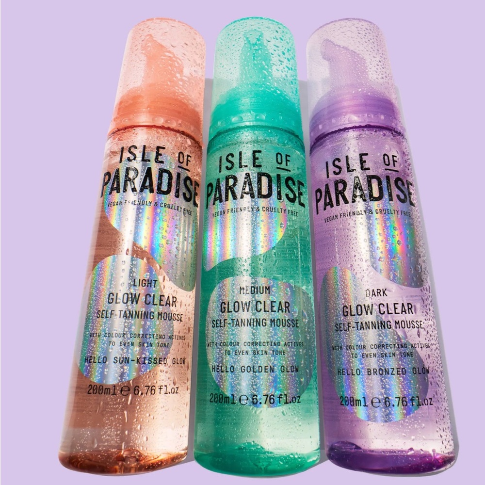 Isle of Paradise Glow Clear Self-Tanning Mousse - Dark Full Size NWOB - Picture 4 of 10